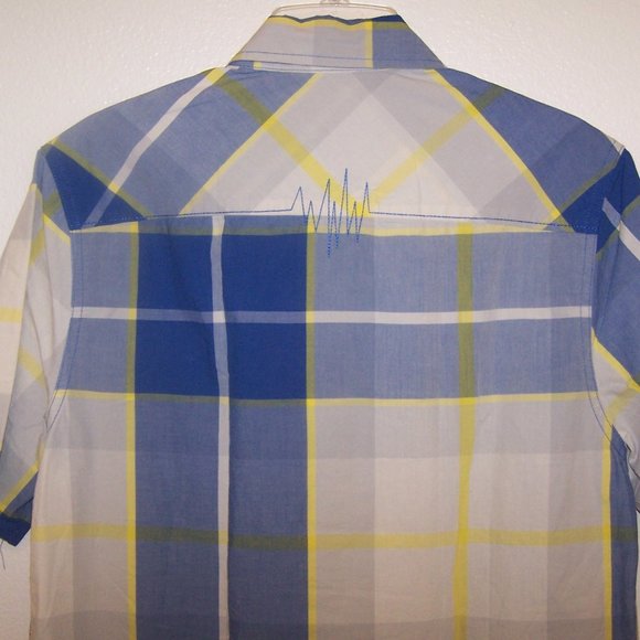 THE HUNDREDS PLAID CASUAL DRESS SHIRT S3556 - Picture 9 of 13